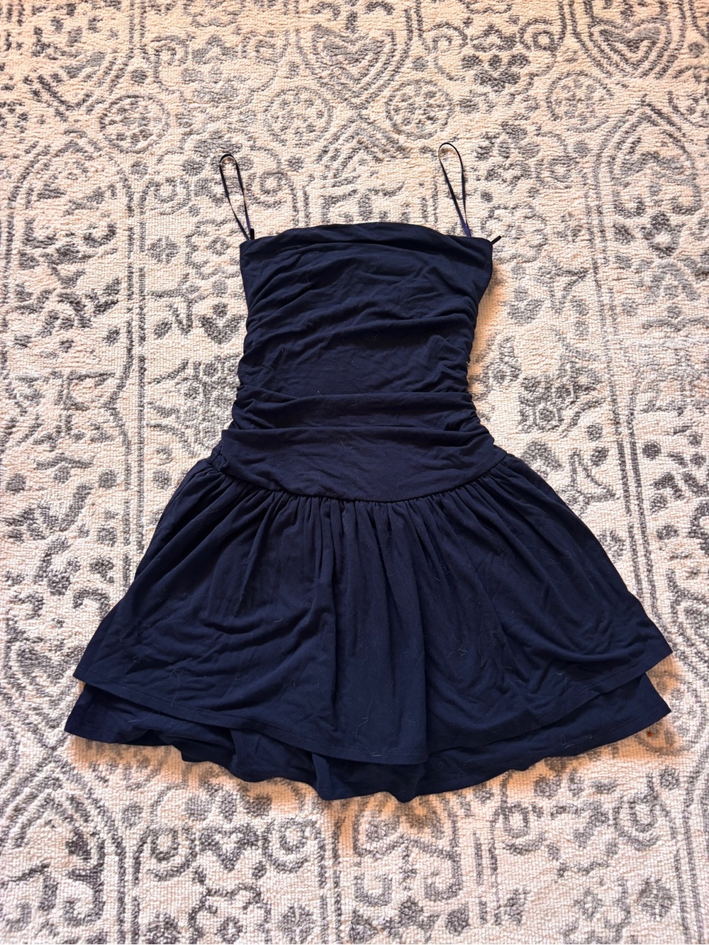 Garage Navy Blue Strapless dress